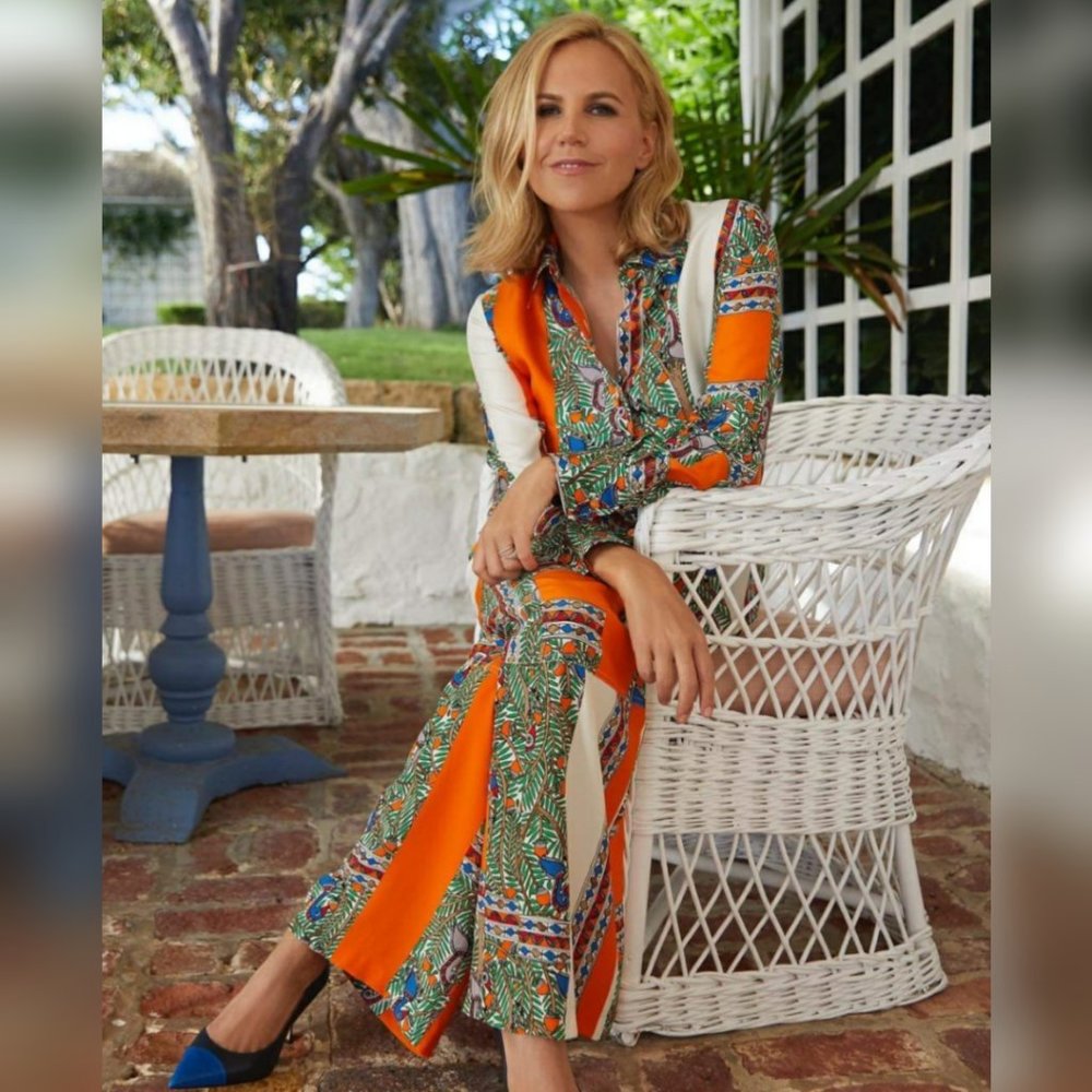 TORY BURCH "Something Wild" Print Silk Pants - Picture 7 of 7